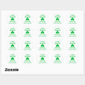 Little Shamrock St Patrick's Day Ronde Sticker (Vel)