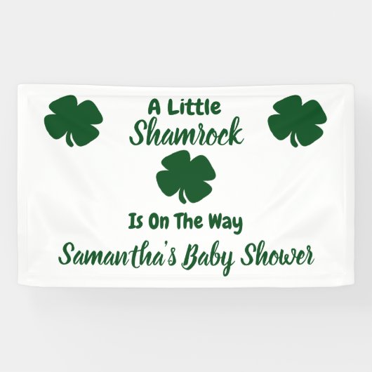 Little Shamrock St Patrick's Day Spandoek (Horizontaal)