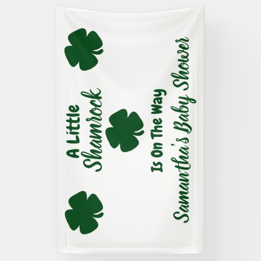 Little Shamrock St Patrick's Day Spandoek (Verticaal)