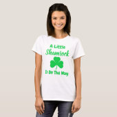 Little Shamrock St Patrick's Day Zwangerschap T-shirt (Voorkant volledig)