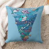 Little Shark Doodle Kussen (Deken)