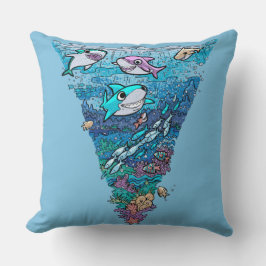 Little Shark Doodle Kussen