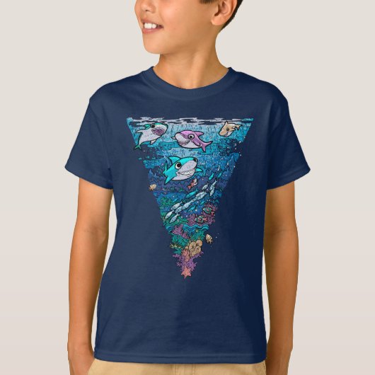 Little Shark Doodle T-shirt (Voorkant)