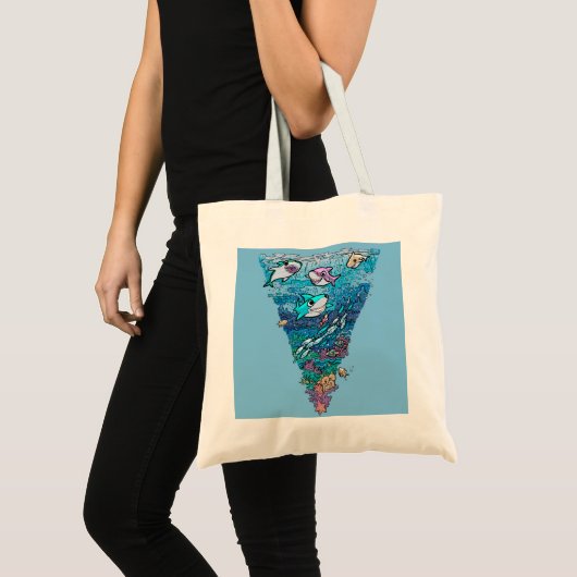 Little Shark Doodle Tote Bag (Voorkant (product))
