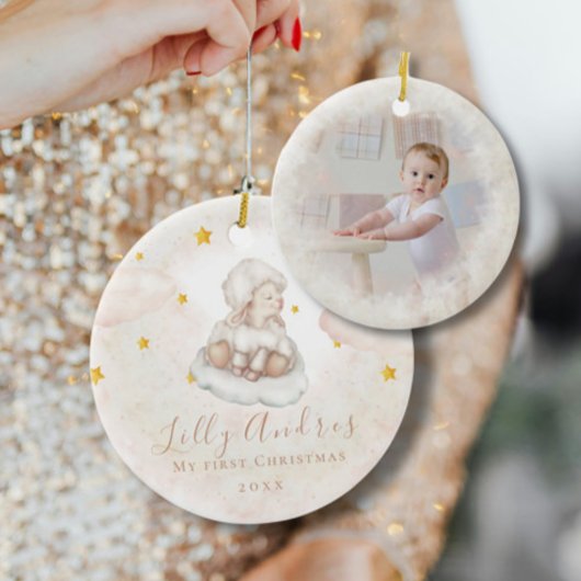 Little Sheep Lamb Droomachtige ster Baby Eerste Ke Keramisch Ornament