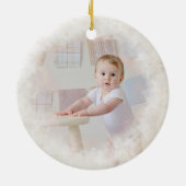 Little Sheep Lamb Droomachtige ster Baby Eerste Ke Keramisch Ornament (Achterkant)