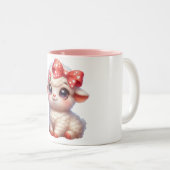 Little sheep mug tweekleurige koffiemok (Voorkant rechts)