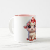 Little sheep mug tweekleurige koffiemok (Voorkant links)