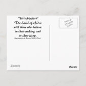 "Little Shepherd" Lamb van God met meisjesslaaps Briefkaart (Achterkant)