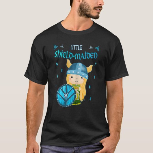 Little Shield-Maiden Lagertha's Shield Girl Norse T-shirt (Voorkant)