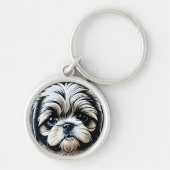 Little Shih Tzu Puppy sleutelhanger (Voorkant)