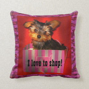 Little Shopper Yorkie Kussen