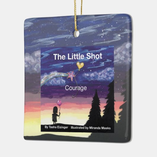 Little Shot Courage Book Cover Ceramic Ornament (Links)
