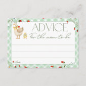 Little Silly Goose Baby Shower Advice for Mom Informatiekaartje (Voorkant)