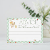 Little Silly Goose Baby Shower Advice for Mom Informatiekaartje (Staand voorkant)