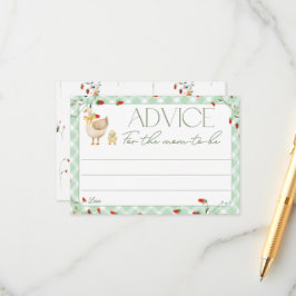 Little Silly Goose Baby Shower Advice for Mom  Informatiekaartje