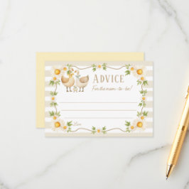Little Silly Goose Baby Shower Advice for Mom  Informatiekaartje