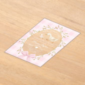 Little Silly Goose Baby Shower Pink Gingham Acryl Uitnodigingen (Laagn)