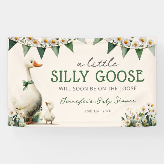 Little Silly Goose Baby Shower Slinger Spandoek (Horizontaal)
