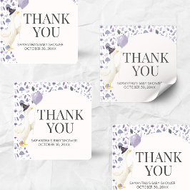 Little Silly Goose Baby Shower Vierkante Sticker