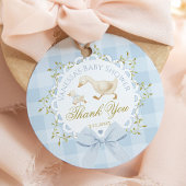 Little Silly Goose Blue Baby Shower Thank you Bedankjes Labels