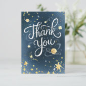 Little Simple Chic Celestial Bedankkaart (Staand voorkant)