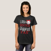 Little Sister Biggest Fan Baseball T-shirt (Voorkant volledig)