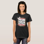 Little Sister Biggest Fan Retro Leopard Baseball L T-shirt (Voorkant volledig)
