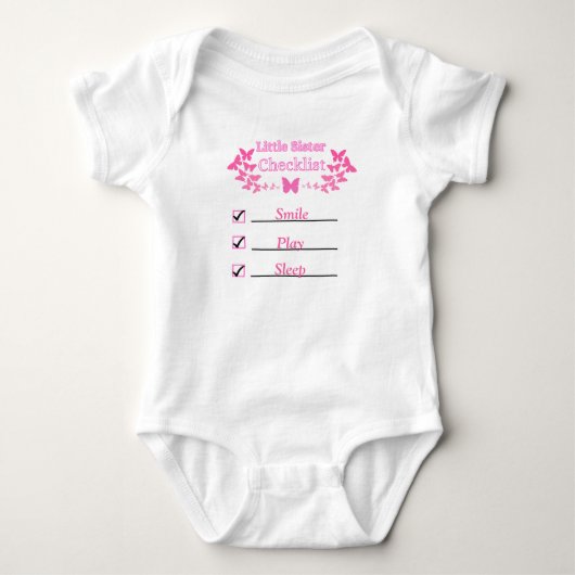 Little Sister Checklist T-shirt (Voorkant)