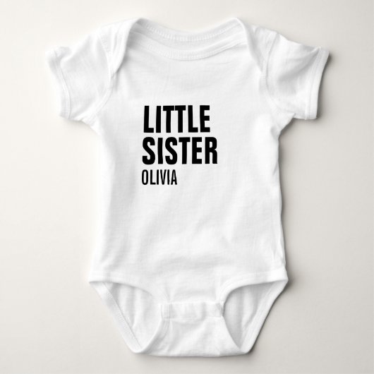 Little Sister Custom Baby Bodysuit (Voorkant)