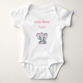 Little Sister Elephant One-piece T-shirt (Voorkant)