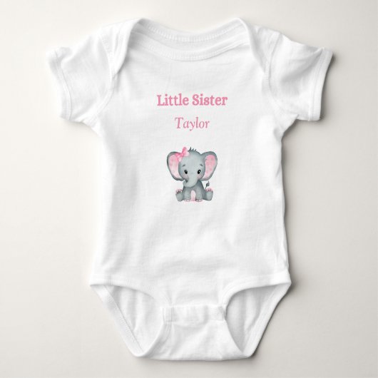 Little Sister Elephant One-piece T-shirt (Voorkant)