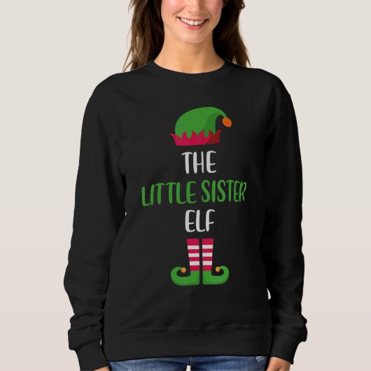 Little Sister Elf Family Matching Group Christmas  Trui (Voorkant)