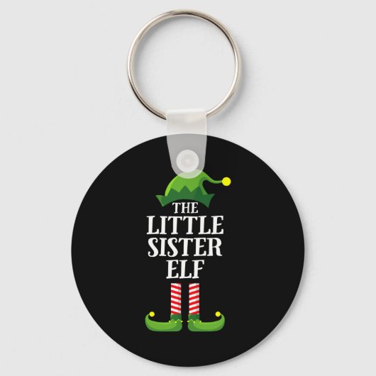 Little Sister Elf Matching Family Group Christmas  Sleutelhanger (Voorkant)