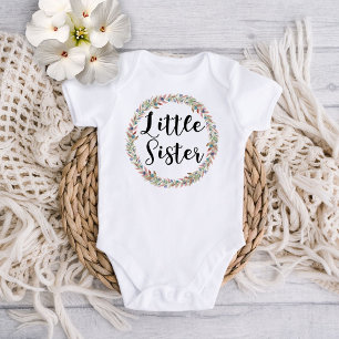 Little Sister Floral Wreath Romper