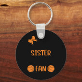 Little Sister Grootste Fan Basketbal Zus Sleutelhanger (Voorkant)