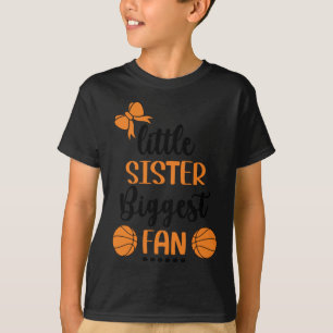 Little Sister Grootste Fan Basketbal Zus T-shirt