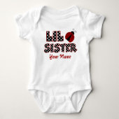 Little Sister Ladybug gepersonaliseerd T-shirt (Voorkant)
