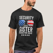 Little Sister Protection Squad Funny Big Brother S T-shirt (Voorkant)