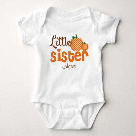 Little Sister Pumpkin gepersonaliseerd Shirt (Voorkant)