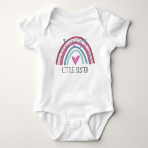 Little Sister Rainbow-matching Romper