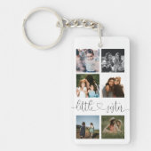 Little Sister Script Gift voor Sister Photo Collag Sleutelhanger (Voorkant)