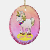 Little Sister Unicorn Keramisch Ornament (Rechts)
