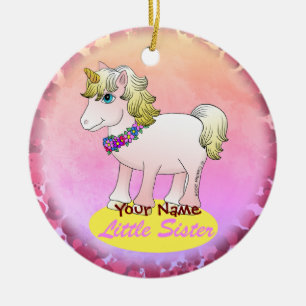 Little Sister Unicorn Keramisch Ornament