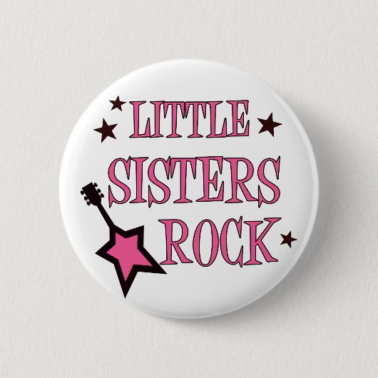 Little Sisters Rock Ronde Button 5,7 Cm (Voorkant)