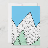 Little Skier Invitation Kaart (Achterkant)