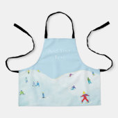 Little Skiers On Snowy Hill Personalized Schort (Voorkant)