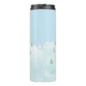 Little Skiers On Snowy Hill  Thermosbeker (Achterkant)