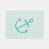 Little Skipper Nautical Anchor and Stippen Pattern Fleece Deken (Voorkant (Horizontaal))