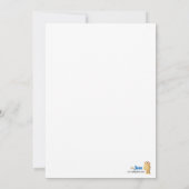 Little Skipper Sailboat 5x7 Baby shower Invitation Kaart (Achterkant)